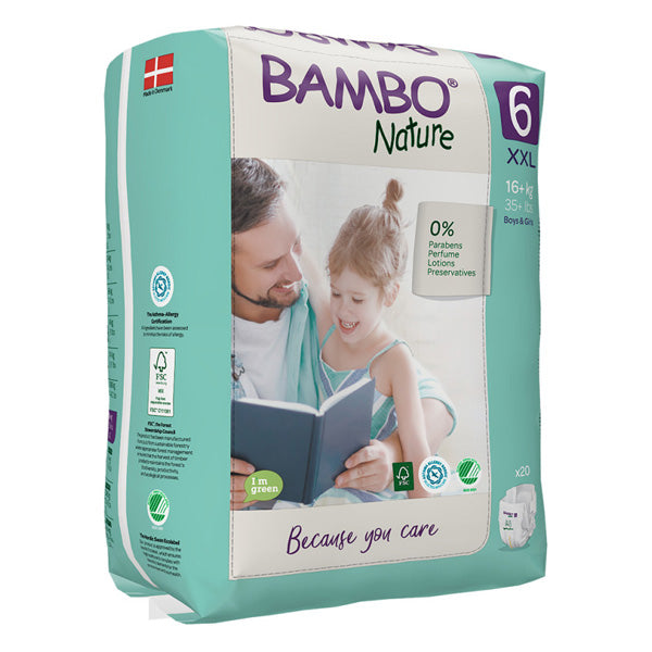 BAMBO( SIZE 6, 16+ KG, 20  NATURE DIAPERS)