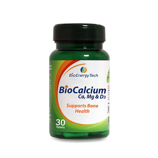 BIO ENERGY TECH CALCIUM, VITAMIN D3 AND MAGNESIUM 30 TABLETS