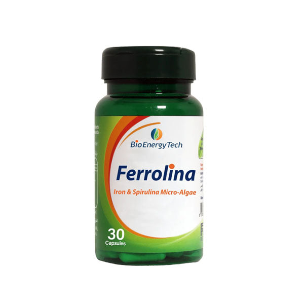BIO ENERGY TECH FERROLINA IRON AND SPIRULINA 30 CAPSULES