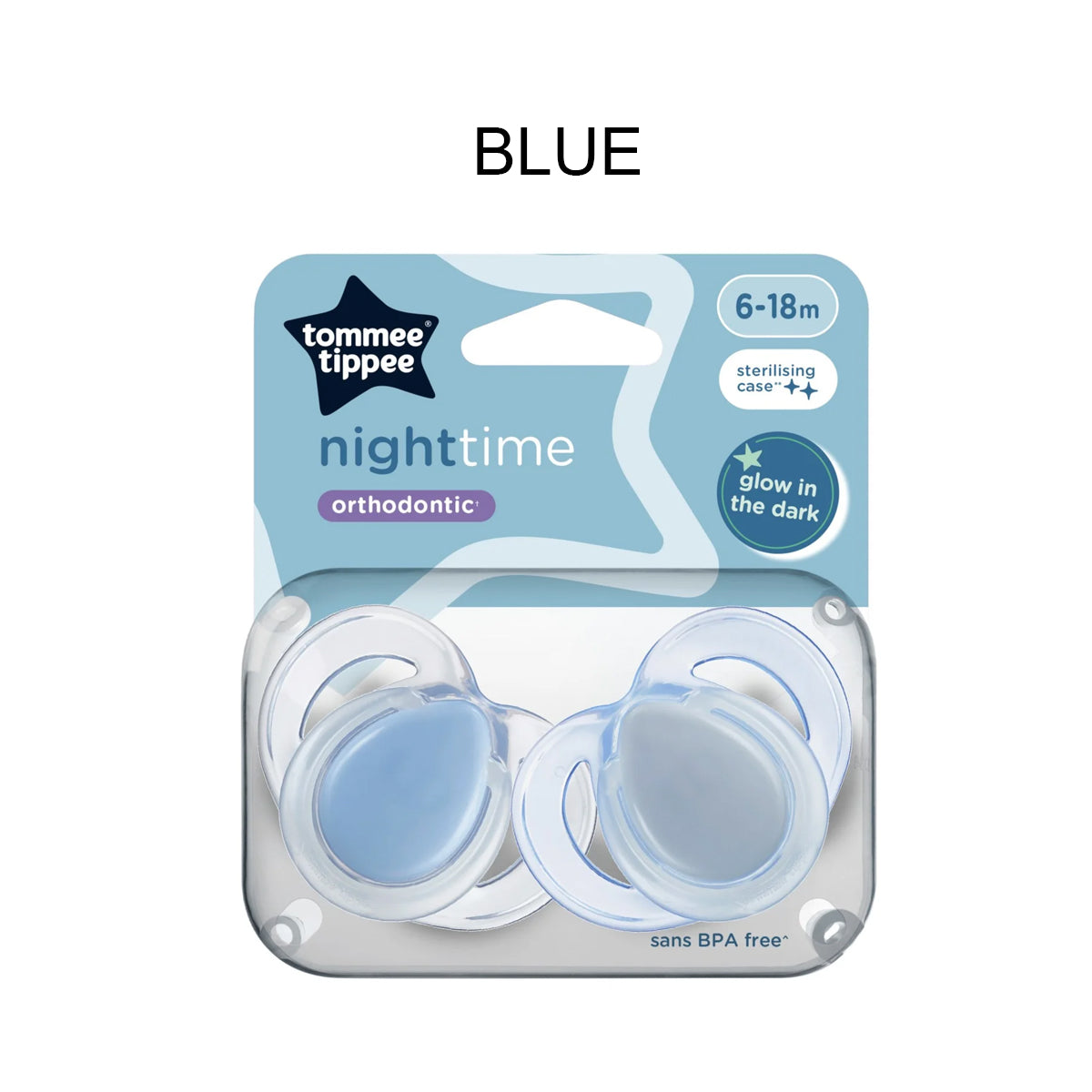 Tommee Tippee Night Time Soother 2Pcs 6-18m Tommee Tippee Night Time Soother 2Pcs 6-18m