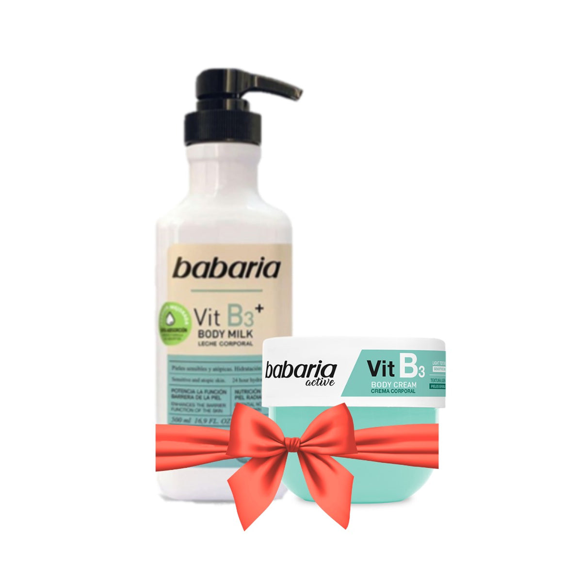 Babaria B3 Body Milk 500ml + Babaria Vitamin B3 Body Cream 400ml Offer