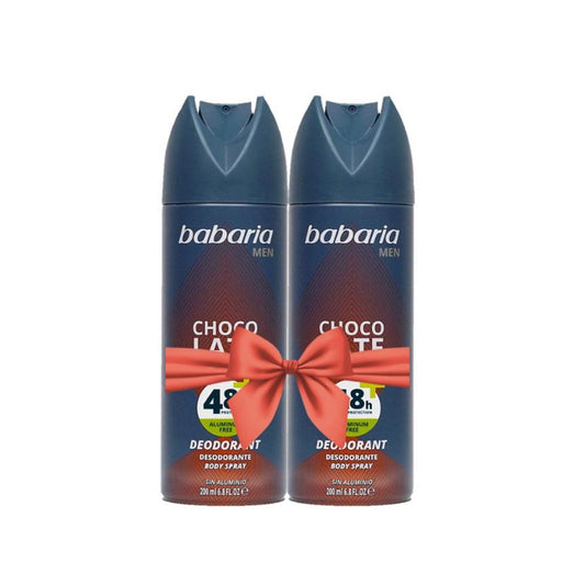 Babaria Body Spray Deodorant Chocolate  Men 2 x 200ml Offer