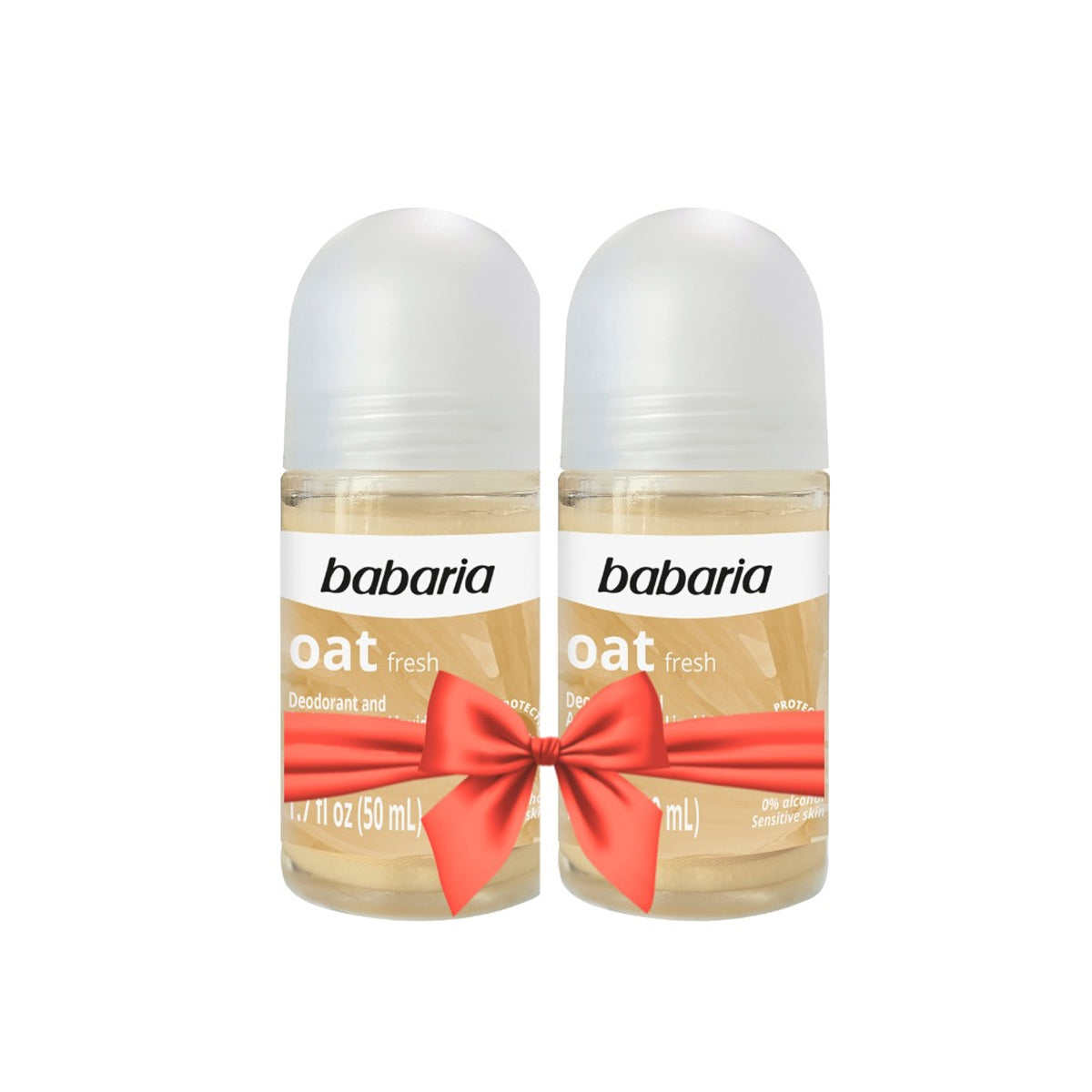 Babaria Deodorant Roll On Oat Twin Pack 2x 50ml Offer