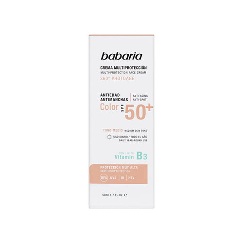 Babaria Multi Protection Face Cream Spf 50+ Color 360 Photoage 50ml