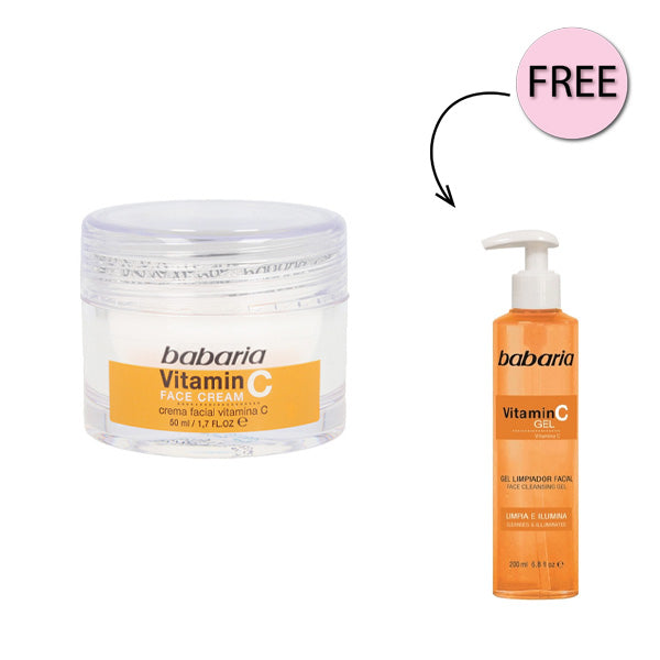 Babaria Vitamin C Pack Cream 50ml + Babaria Vitamin C Cleanser 200ml Free