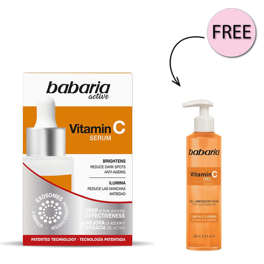 Babaria Vitamin C Pack Serum 30ml + Free Babaria Vitamin C Cleanser 200ml