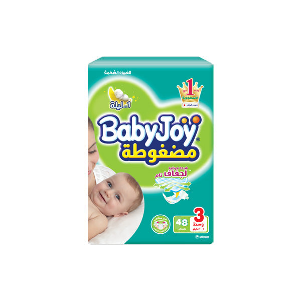 بيبي جوي (حفاضات متوسطة الحجم ٣، ٦-١٢ كجم، ٤٨ قطعة) بيبي جوي (حفاضات متوسطة الحجم ٣، ٦-١٢ كجم، ٤٨ قطعة)