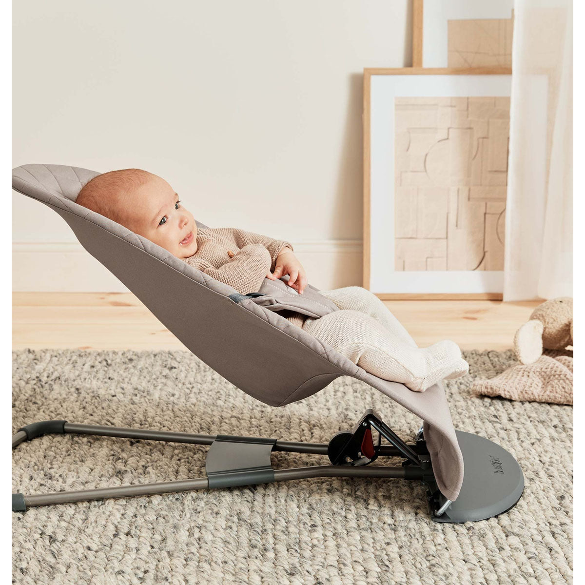 Babybjorn Bouncer Bliss, Woven - Sand Grey