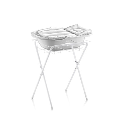 Babyjem Bi̇g Bath Stand With Basket New Model White