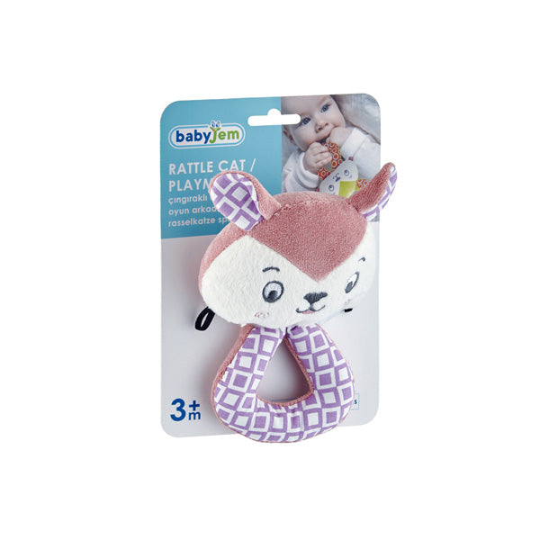 Babyjem Soft Baby Cat Rattle Toy