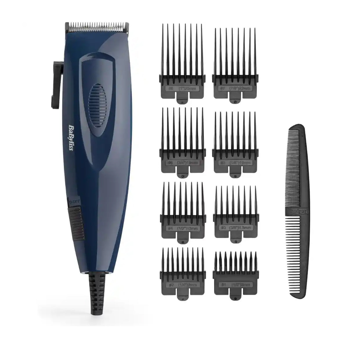 Babyliss Hair Clipper Corded 9 Cutting Lengths 8 Attachments