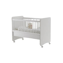 Load image into Gallery viewer, Babywhen Mother Side Crib With Wheels White (Bw 1065)