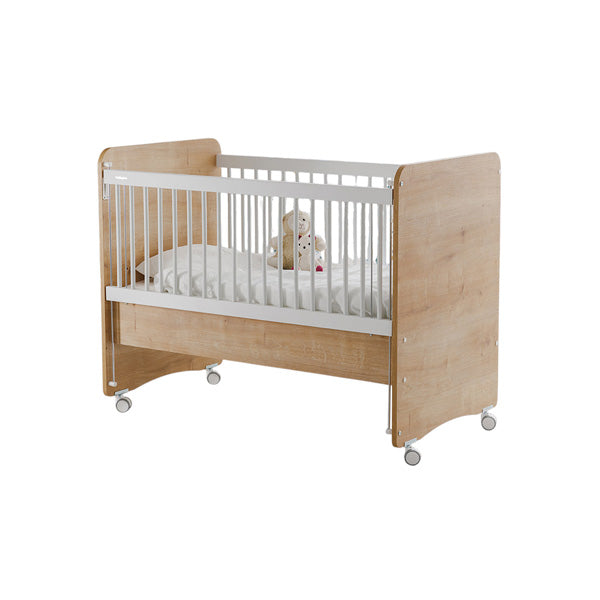 Babywhen Mother Side Crib With Wheels Wooden (Bw 1066)