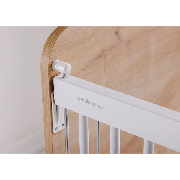 Babywhen Mother Side Crib With Wheels Wooden (Bw 1066)