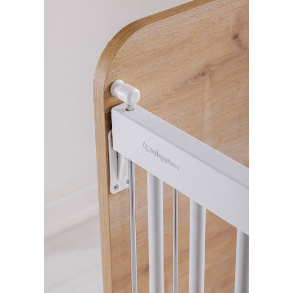Babywhen Mother Side Crib With Wheels Wooden (Bw 1066)
