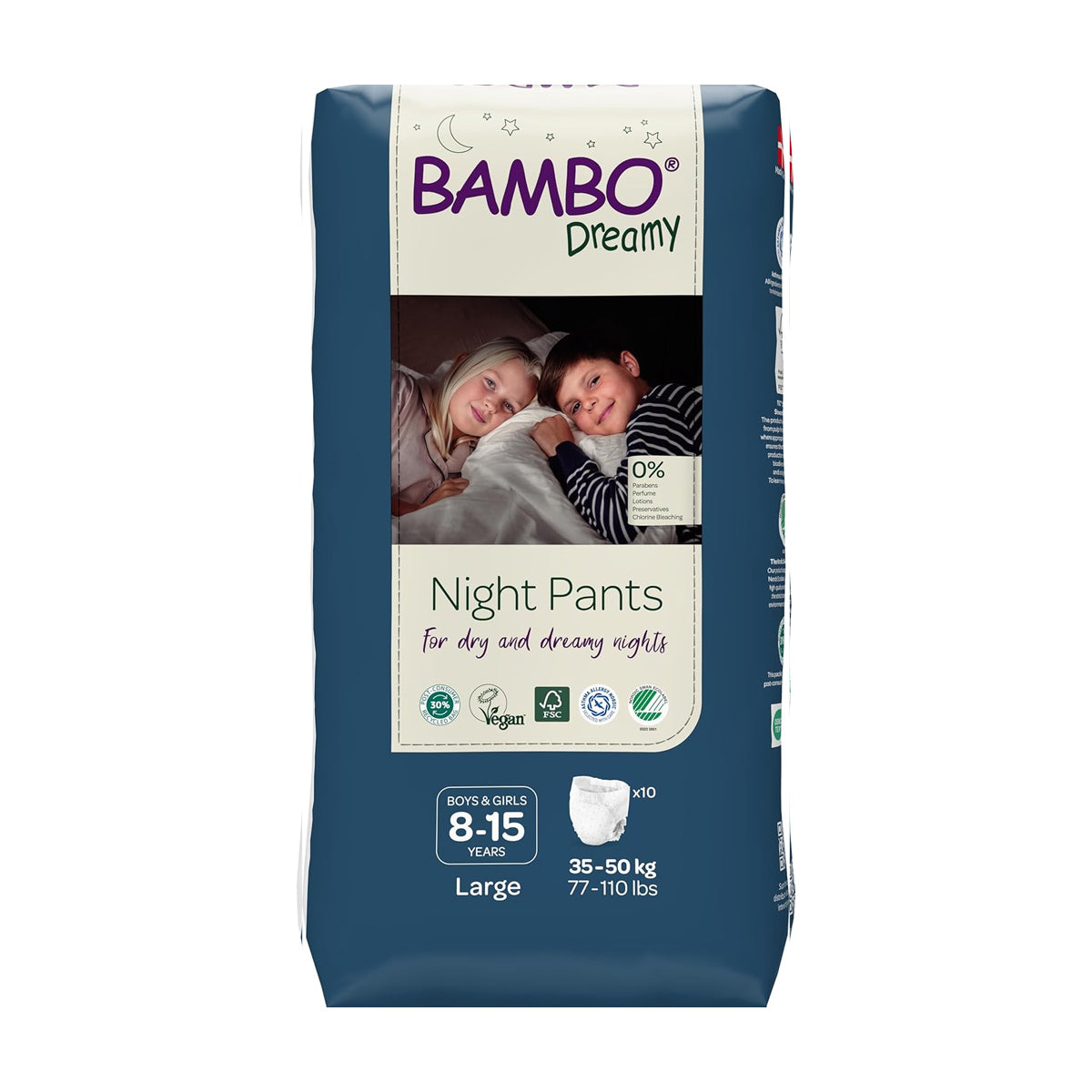 Bambo Dreamy Night Pants For Boys and Girls 10 Pants Bambo Dreamy Night Pants For Boys and Girls 10 Pants