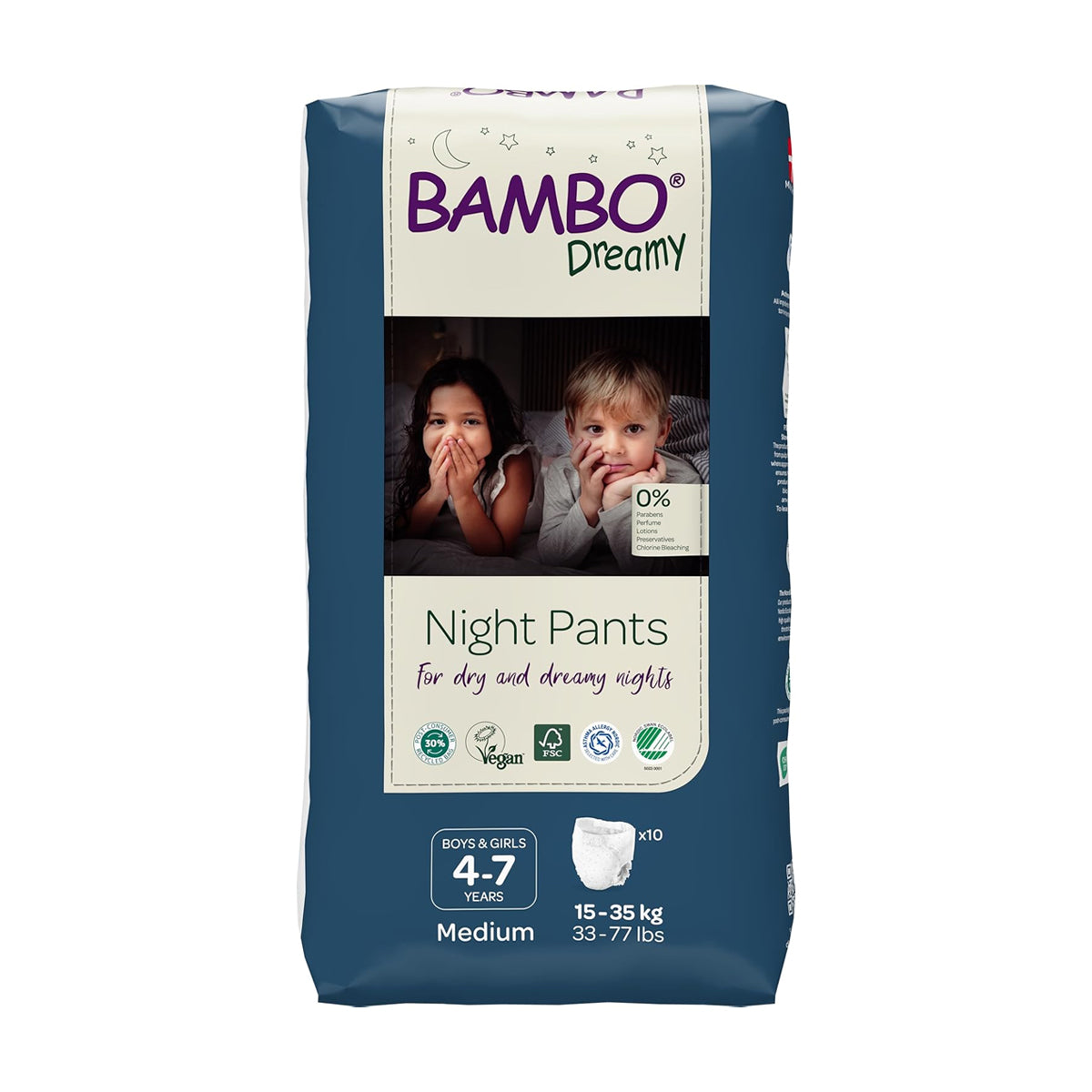 Bambo Dreamy Night Pants For Boys and Girls 10 Pants Bambo Dreamy Night Pants For Boys and Girls 10 Pants