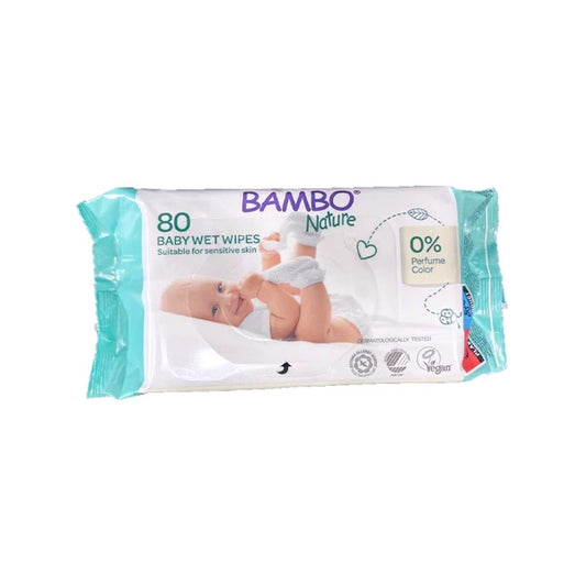 Bambo Nature Wet Wipes, 80 Wipes