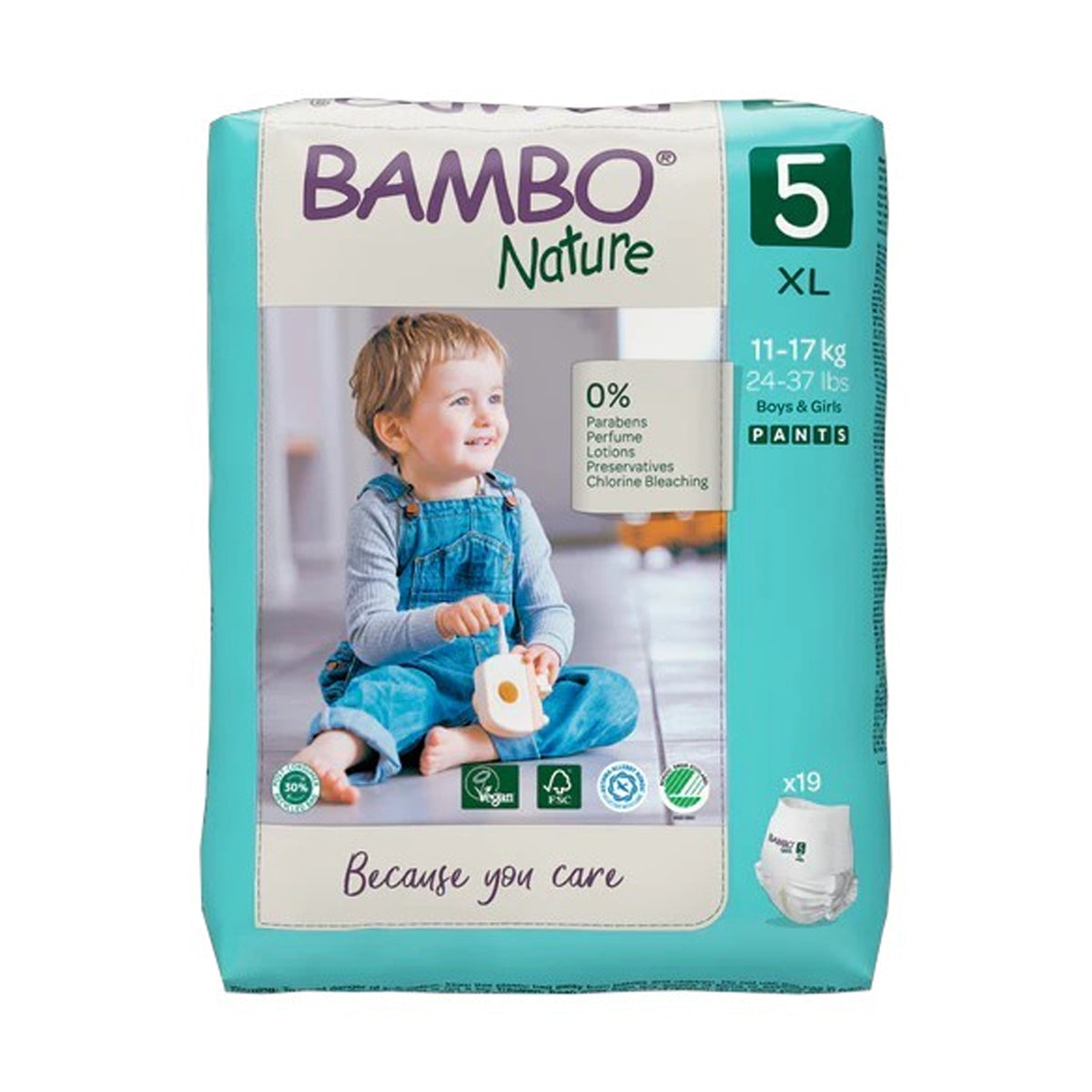 Bambo (Size 5 ,11-17 Kg, 19 Nature Pants) Bambo (Size 5 ,11-17 Kg, 19 Nature Pants)
