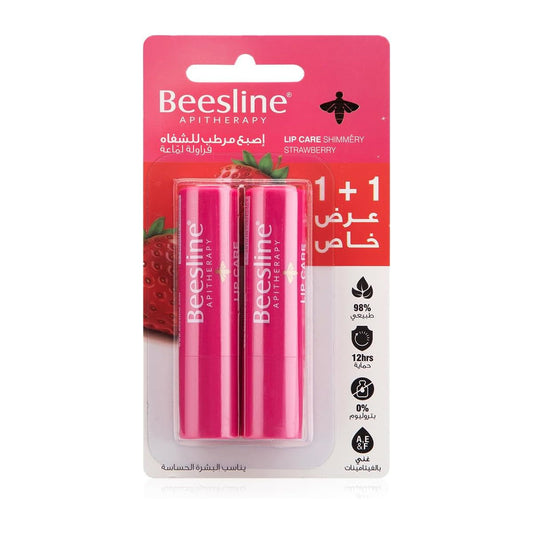 Beesline Lip Care Shimmery Strawberry (1+1 Free)