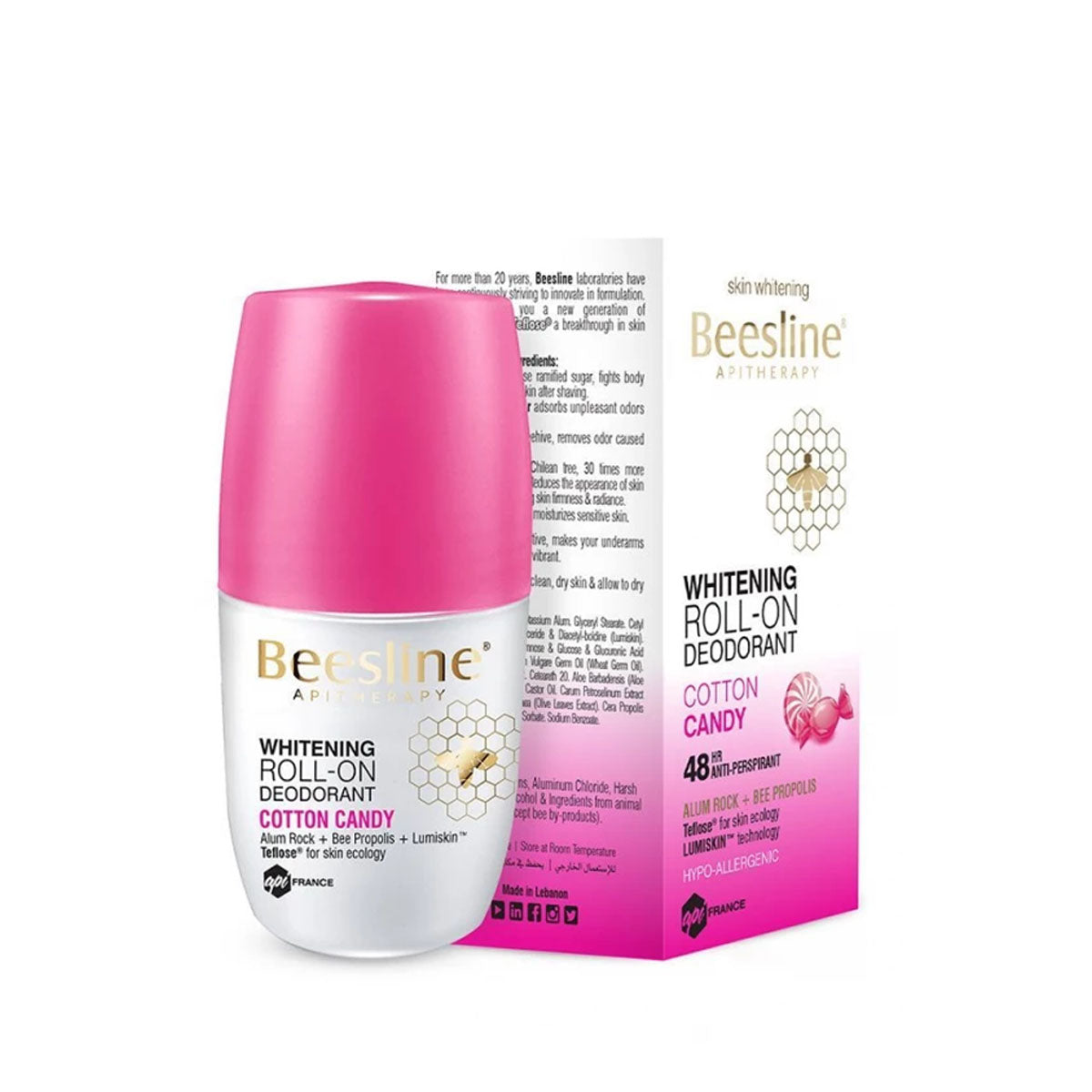 Beesline Whitening Roll-on Deodorant Cotton Candy 50ml