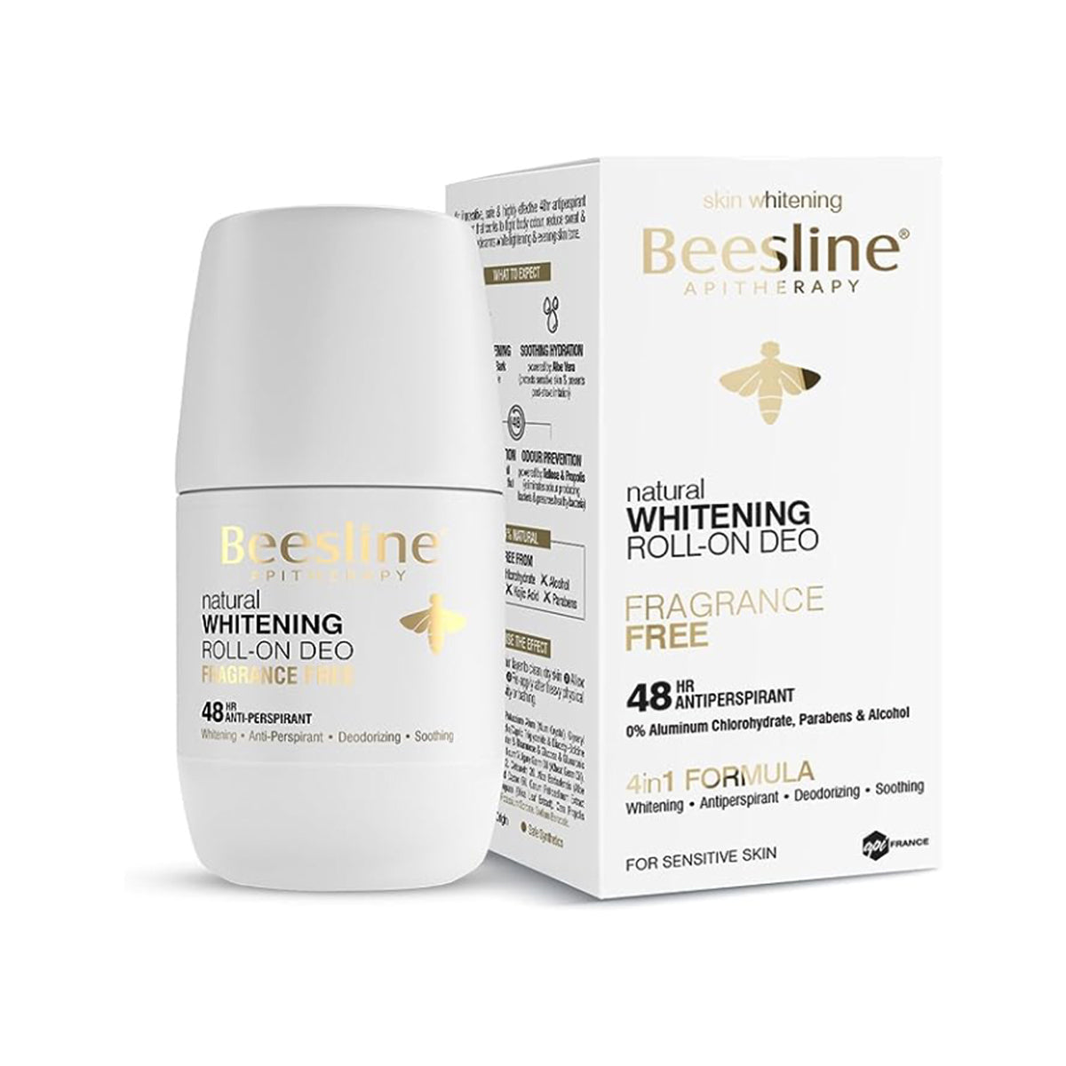 Beesline Whitening Roll On Deo Super Dry Fragrance Free 50ml