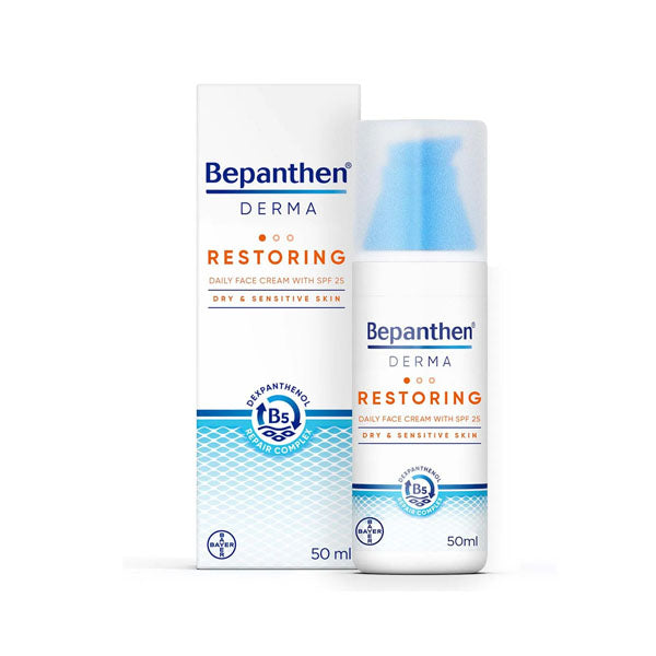 Bepanthen استعادة كريم الوجه SPF 25 50 مل Bepanthen استعادة كريم الوجه SPF 25 50 مل