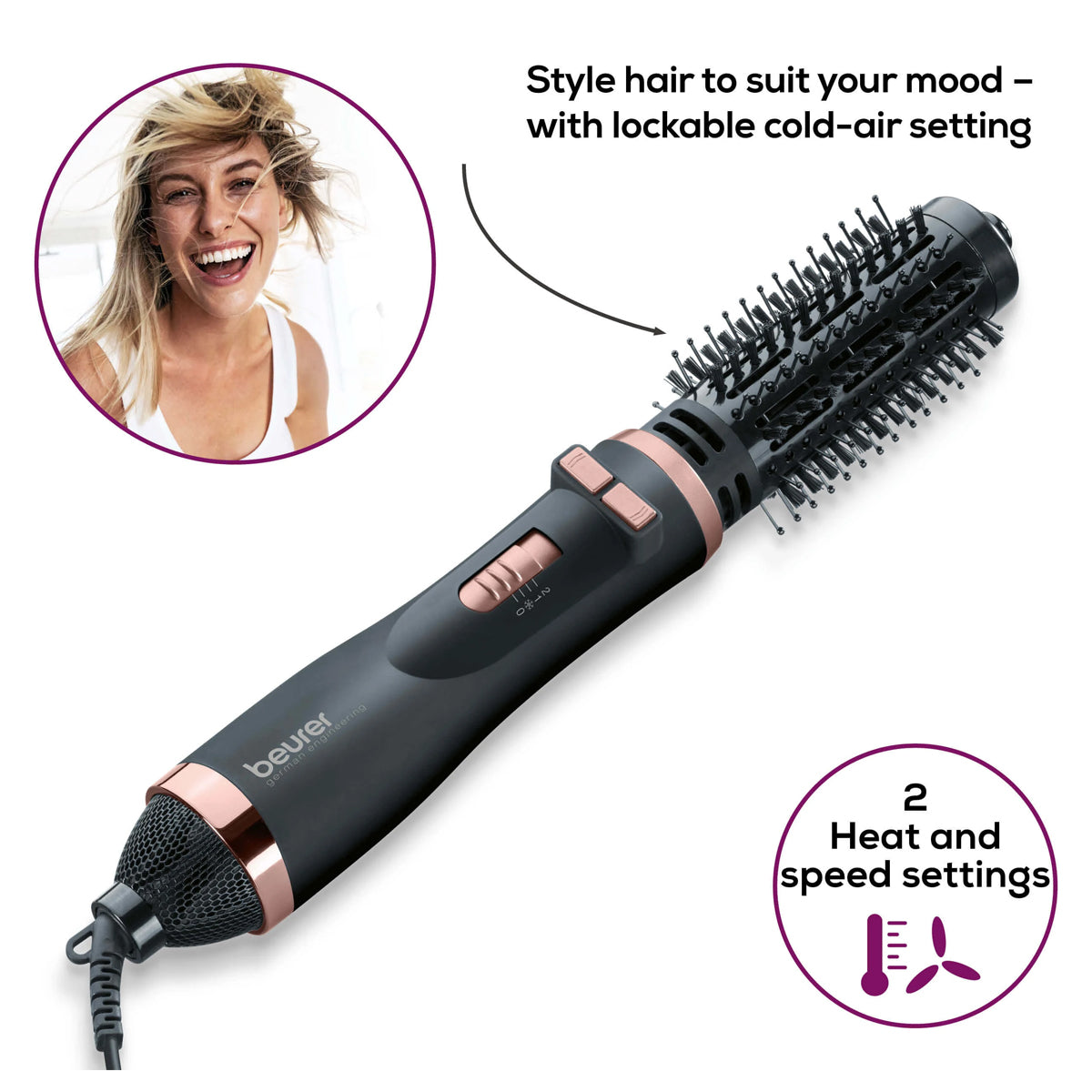Beurer Roating Hot Air Brush - Ht 80