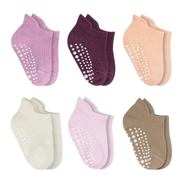 Bi̇style 6-Pairs Combed Non-Slip Liner Socks Colored