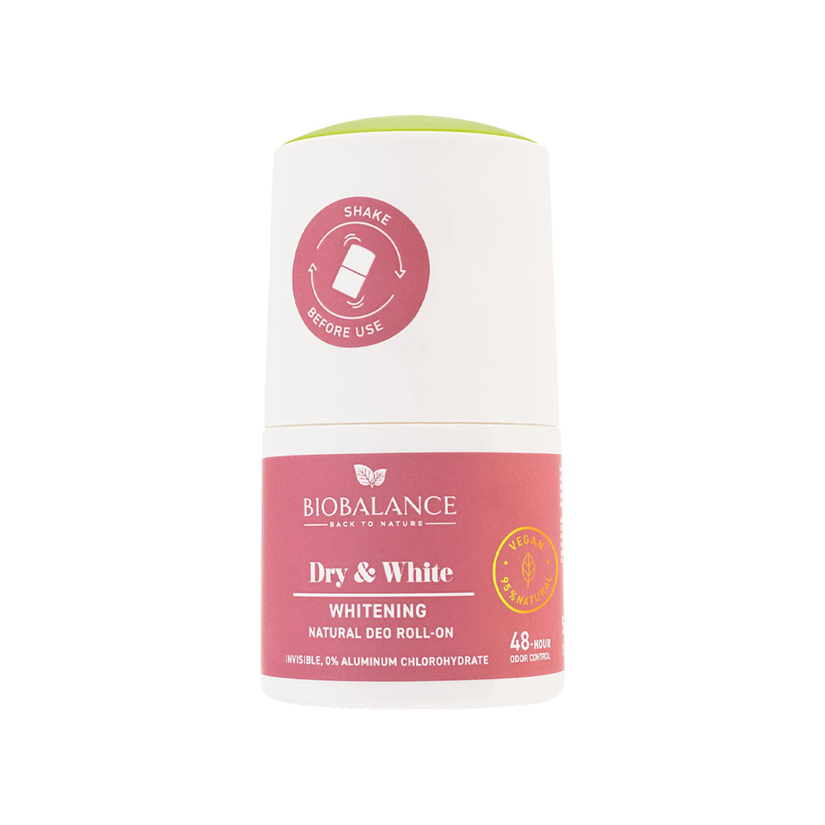 Bio Balance Dry & White Whitening Natural Deodorant Roll-On 50ml