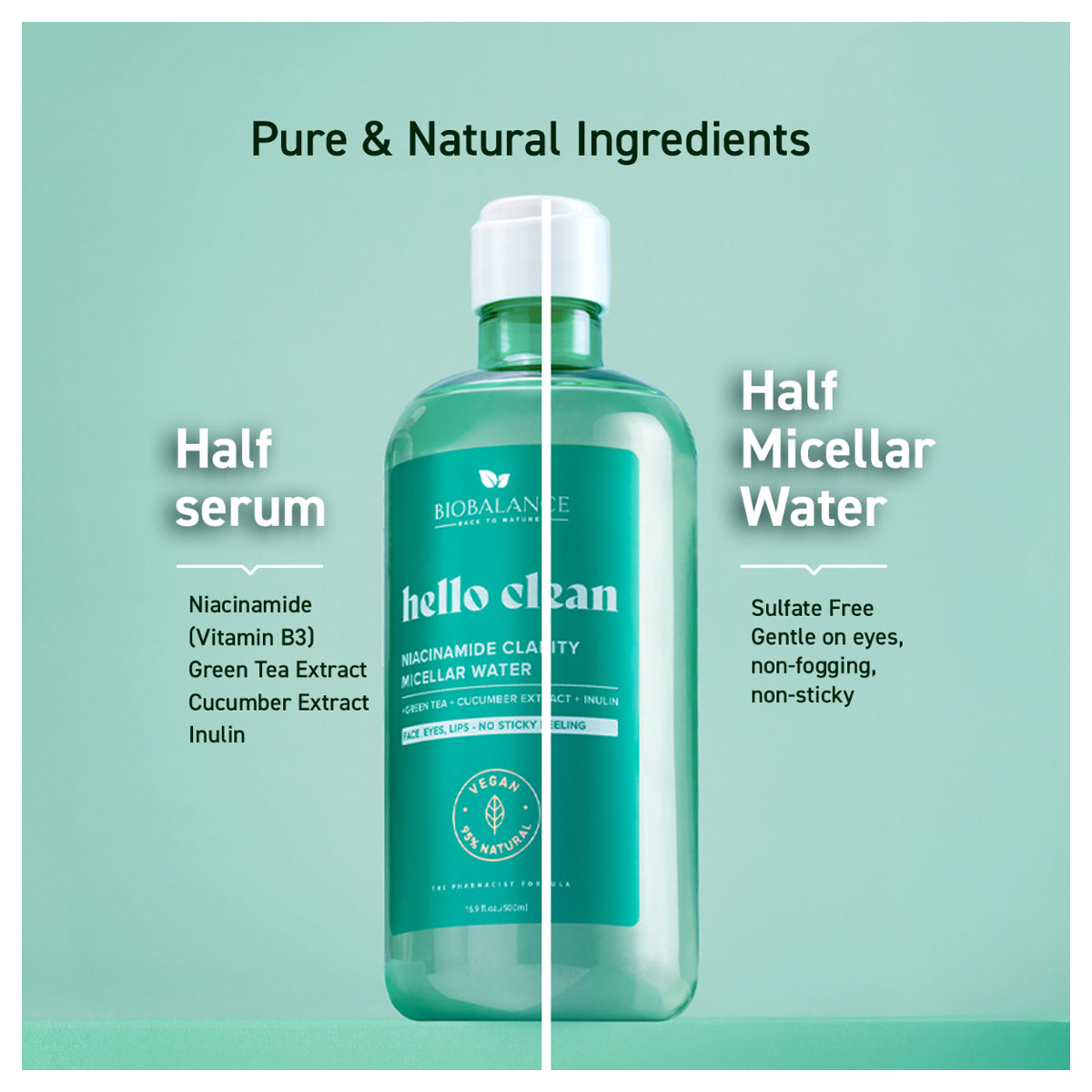 Bio Balance Hello Clean Niacinamide Clarity Micellar Water 500ml Bio Balance Hello Clean Niacinamide Clarity Micellar Water 500ml