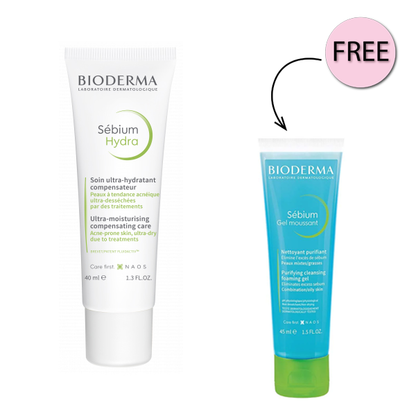 Bioderma Sebium Hydra Moisturizer Cream 40ml + Free Sebium Gel 45ml