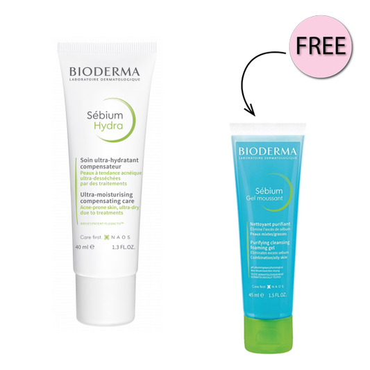 Bioderma Sebium Hydra Moisturizer Cream 40ml + Free Sebium Gel 45ml