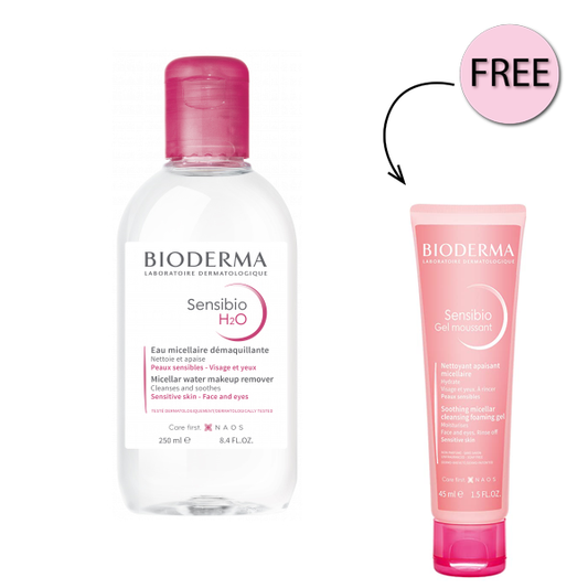 Bioderma Sensibio H2o Makeup Removing 250ml + Free Sensibio Gel 45ml