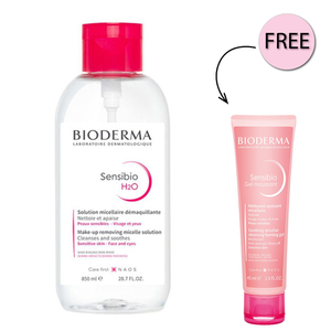 Bioderma Sensibio H2o Makeup Removing 850ml + Free Sensibio Gel 45ml