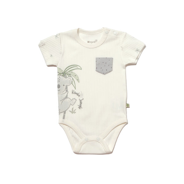 Biorganic Koala Jungle Body Short Sleeve Grey