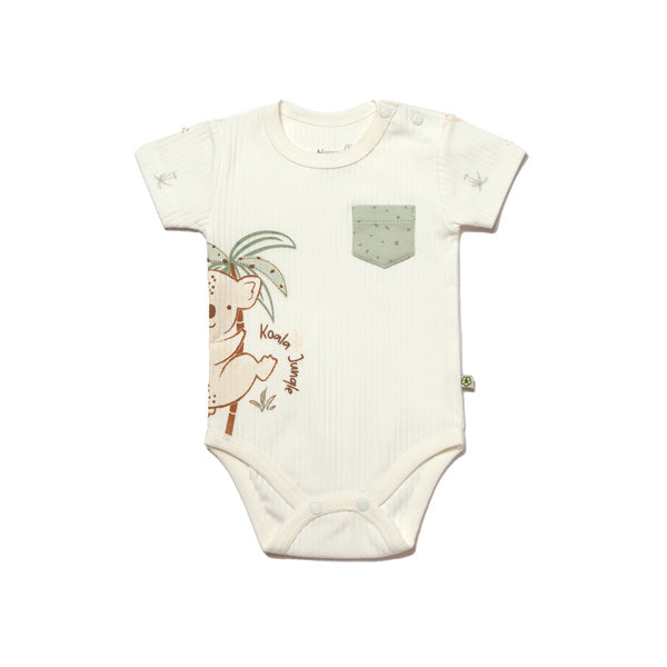 بدلة بي أورجانيك كوالا جانجل بأكمام قصيرة بلون النعناع بدلة بي أورجانيك كوالا جانجل بأكمام قصيرة بلون النعناع