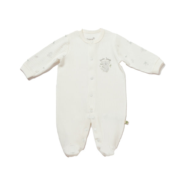 Biorganic Koala Jungle Newborn Romper Grey 0-3M