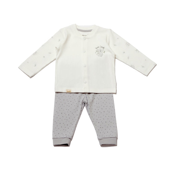 Biorganic Koala Jungle Pyjamas Set Grey