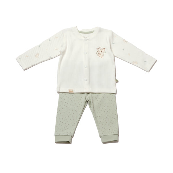 Biorganic Koala Jungle Pyjamas Set Mint