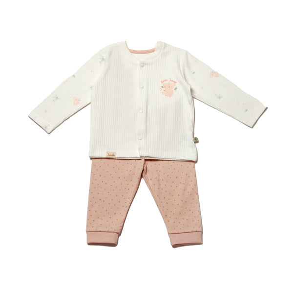 Biorganic Koala Jungle Pyjamas Set Pink