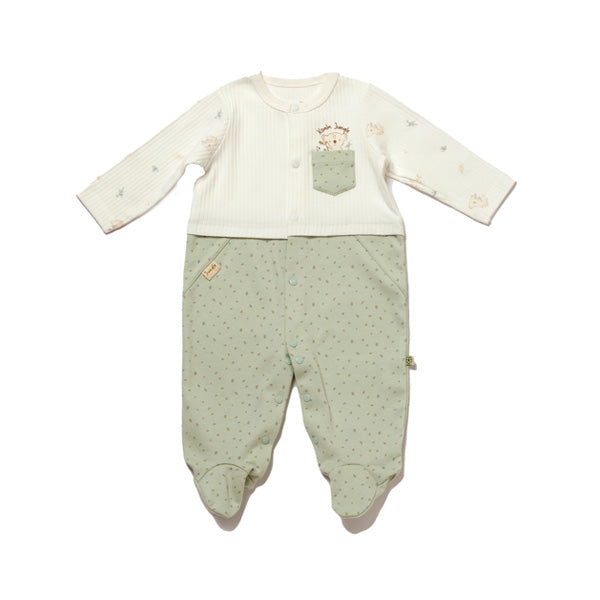 Biorganic Koala Jungle Romper Mint