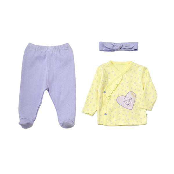 Biorganic Love You Baby 3 Pieces Set Yellow