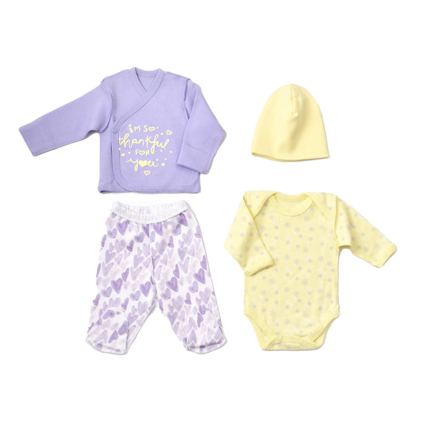 Biorganic Love You Baby Newborn Set Yellow (Size 44) 0-3 M