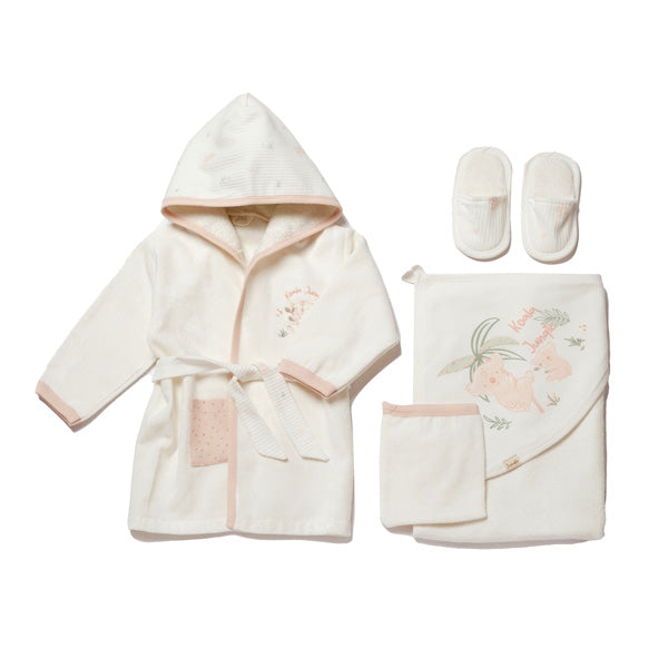 Biorganic Koala Jungle Bathrobe Set (Size 0-18)