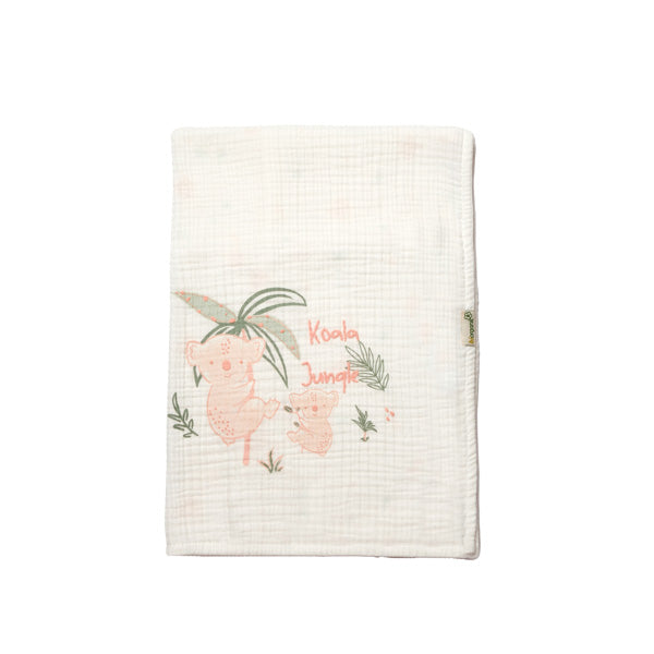 Biorganic Koala Jungle Blanket Muslin Grey (Size 88*110)