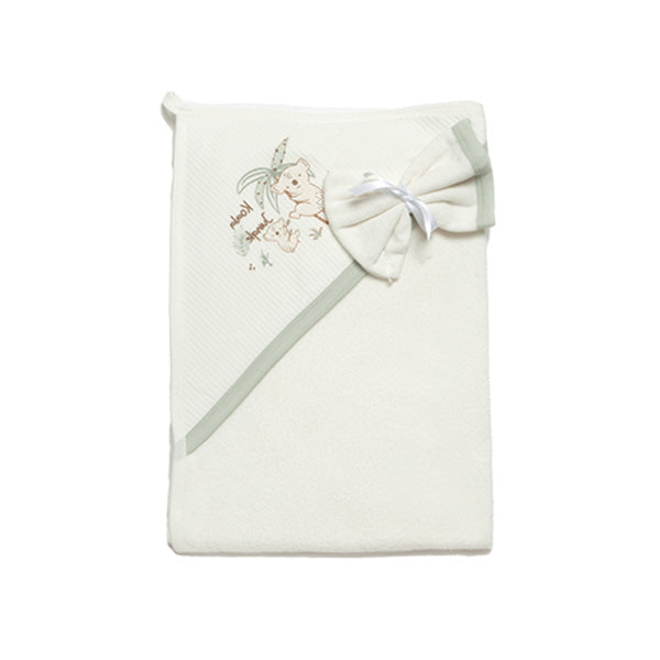Biorganic Koala Jungle Hooded Towel (Size 85*90) 0-18 M