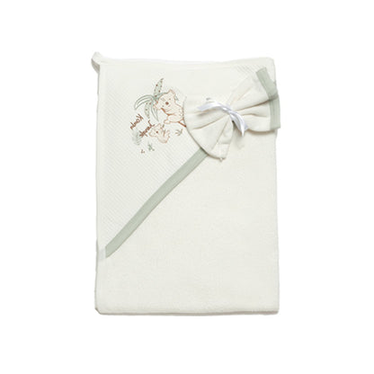 Biorganic Koala Jungle Hooded Towel (Size 85*90) 0-18 M