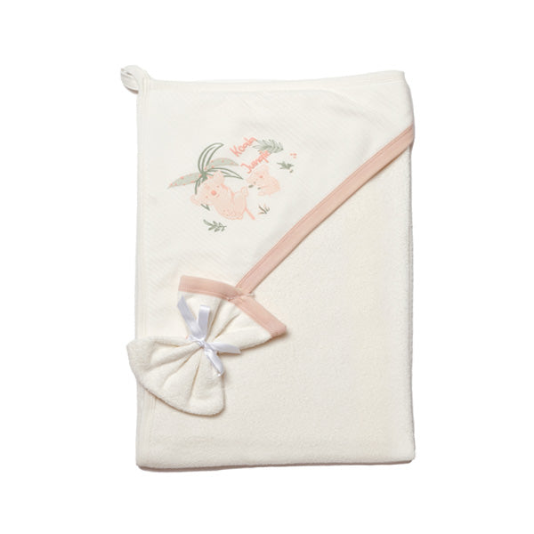 Biorganic Koala Jungle Hooded Towel (Size 85*90) 0-18 M