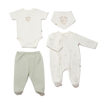Biorganic Koala Jungle Romper 4 Pieces Set (Size 56) 0-3M